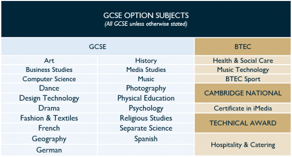 Gcse Option Subjects Lymm High School 